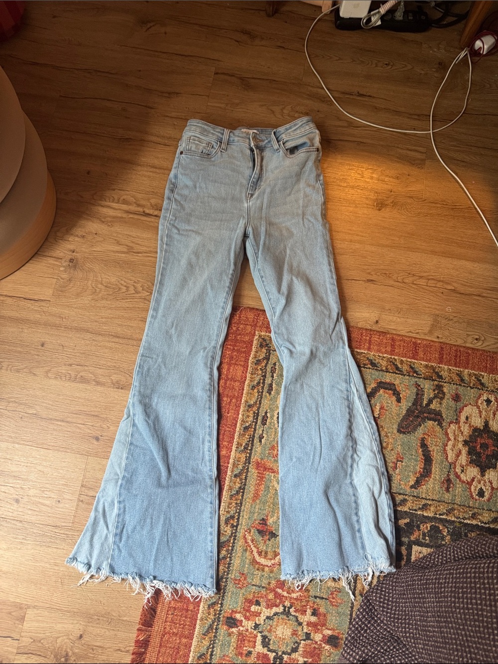 Cello Light Blue Women's High-Rise Flared Jeans